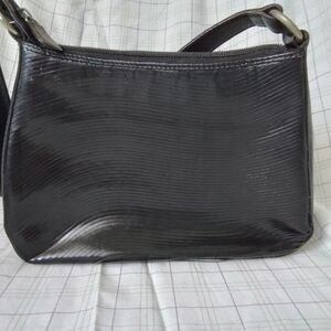 Black Textured Etienne Aigner Shoulder Bag